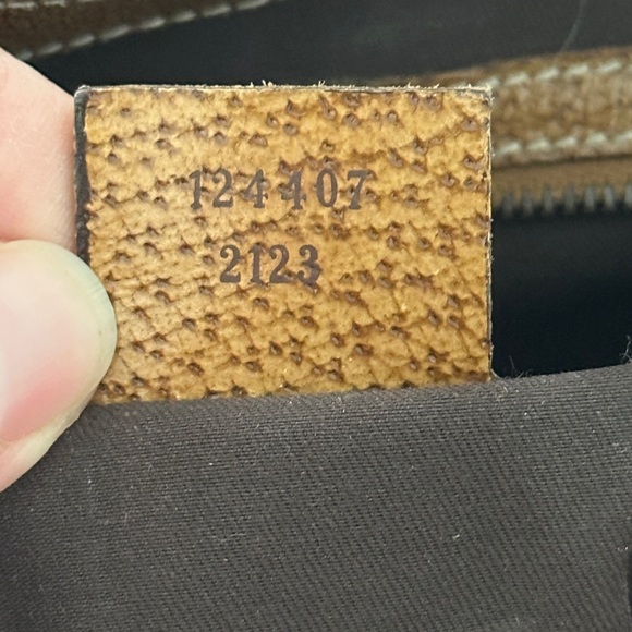 Vintage Gucci Beige and Brown Monogram GG Jackie Shoulder Bag 1244072123 - Picture 11 of 15